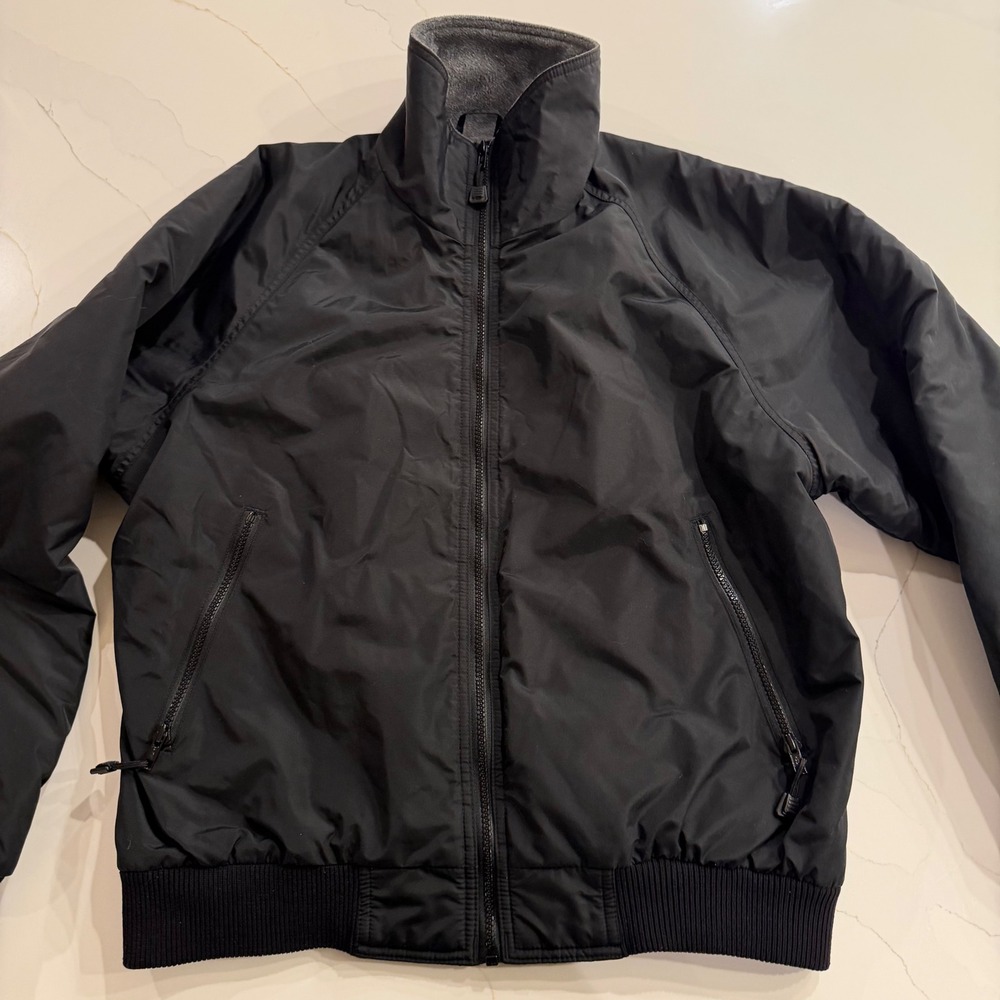 WearGuard Mens Black Taslan Nylon Fleece Lined Bomber Jacket Style 401 H Large